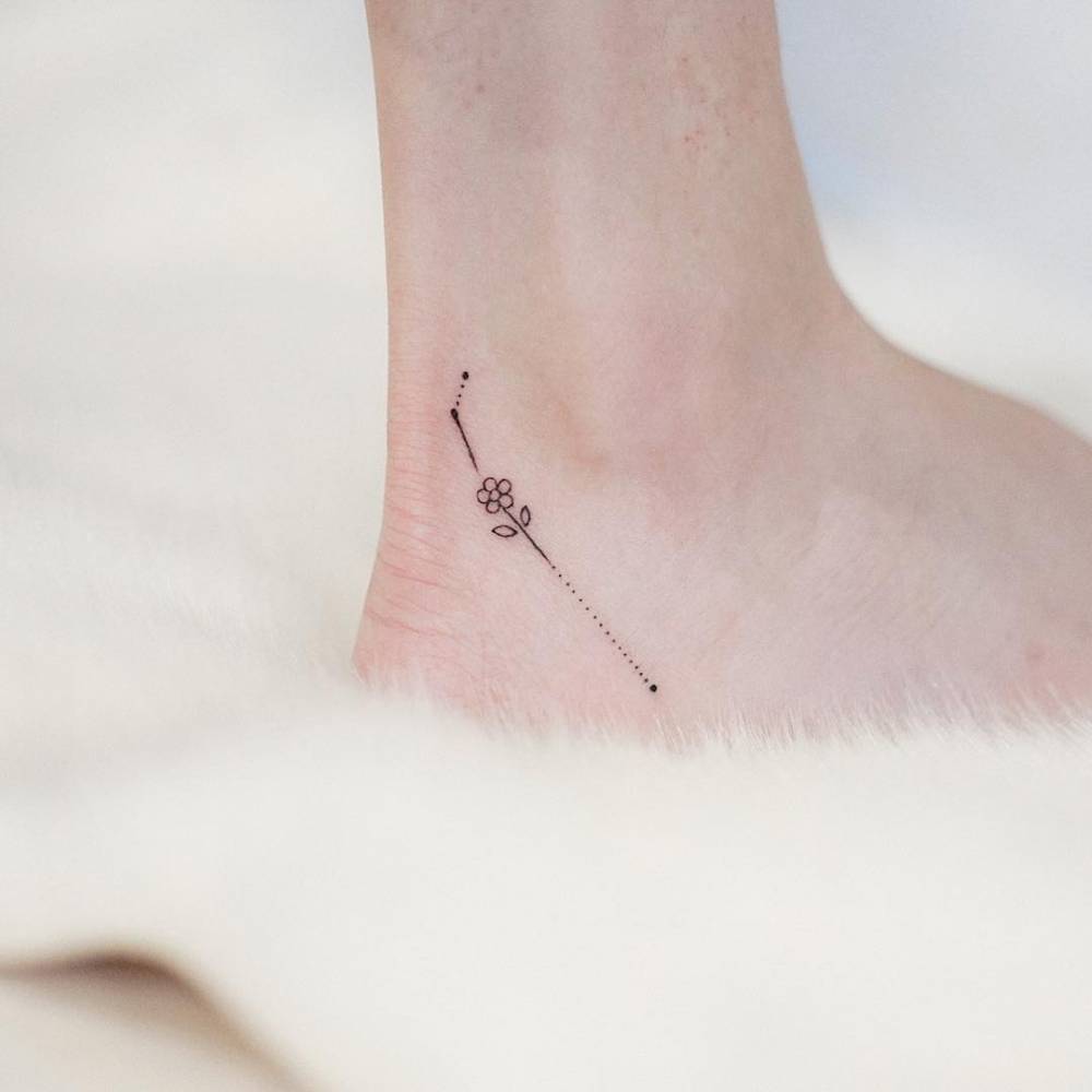 Ankle Tattoos For Aries Girls 3