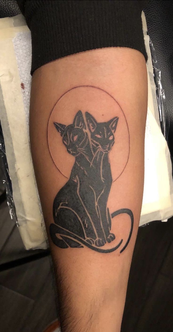 Beautiful Gemini Cat Tattoo 2