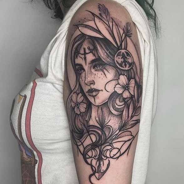 Delicate Tattoo Artworks For Sagittarius Ladies 3