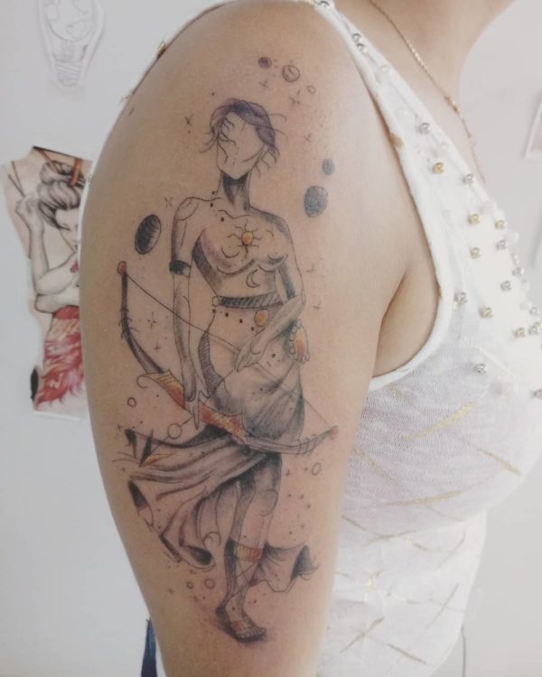 Delicate Tattoo Artworks For Sagittarius Ladies 5