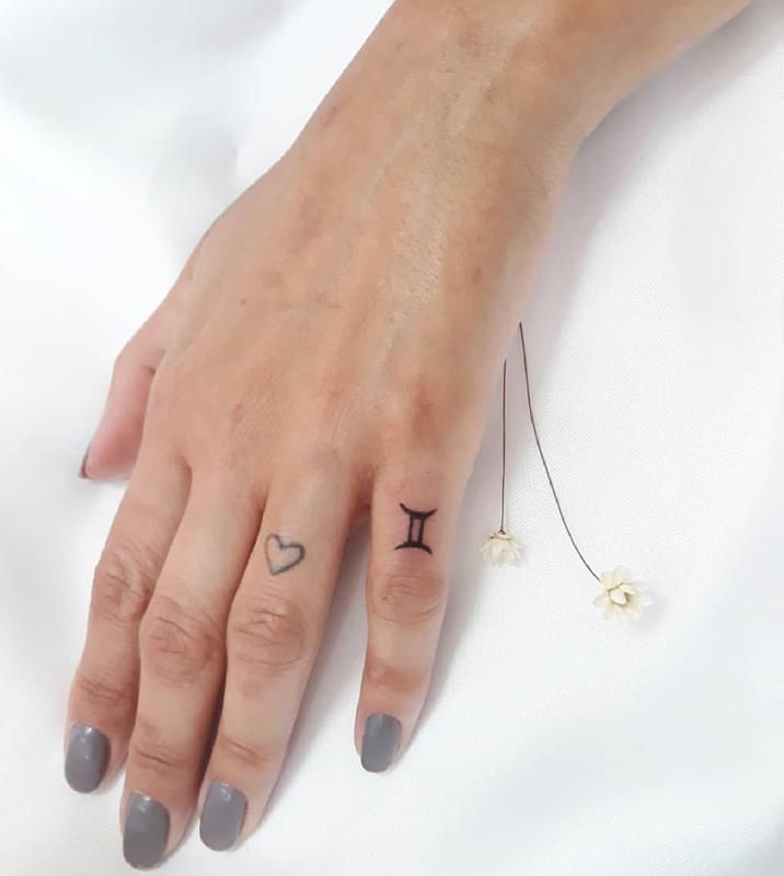 Finger Tattoo For Gemini 2