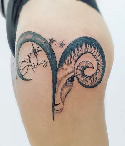 Hip Tattoos For Aries Girls 4