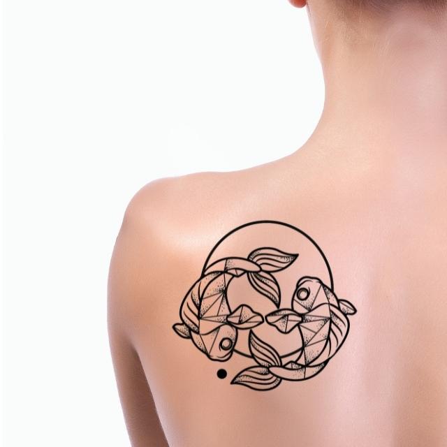 Pleasing Geometric Tattoos For Pisces 4