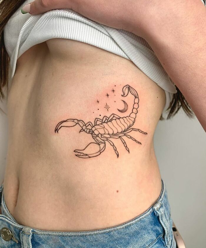Rib Scorpio Tattoo Designs 4