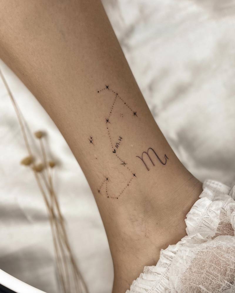 Scorpio Tattoos On Ankle For Girls 4