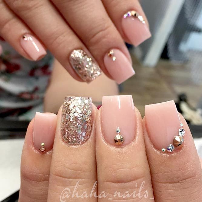 Short Bedazzled Mani 3