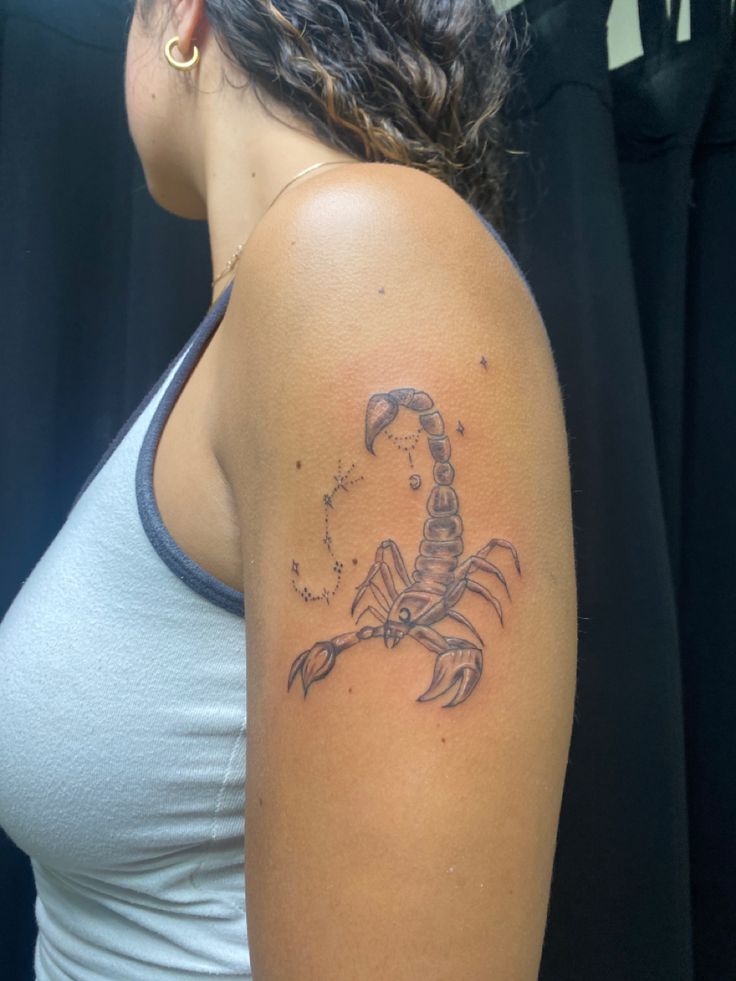 Shoulder Tattoos For Scorpio Female 1