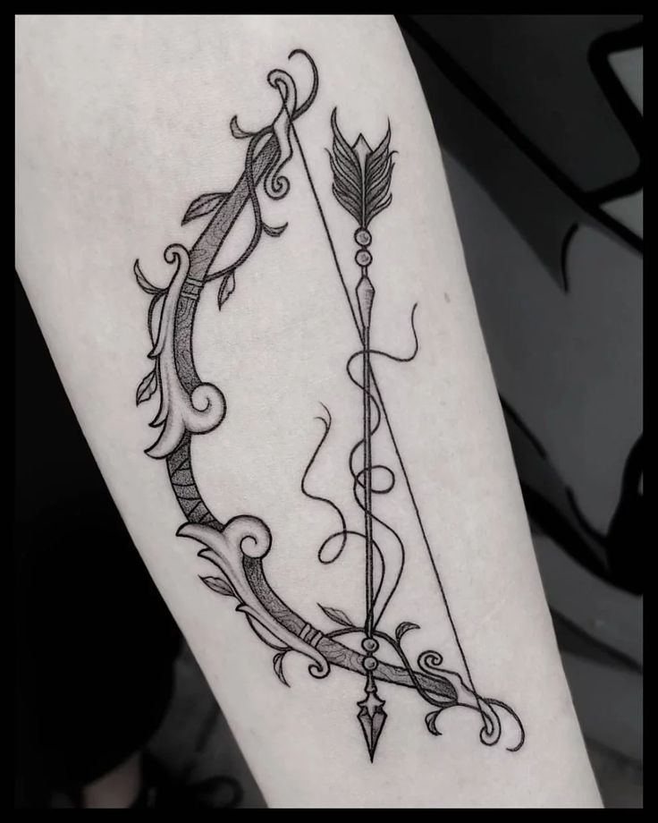 Simple Bow And Arrow Tattoos 1