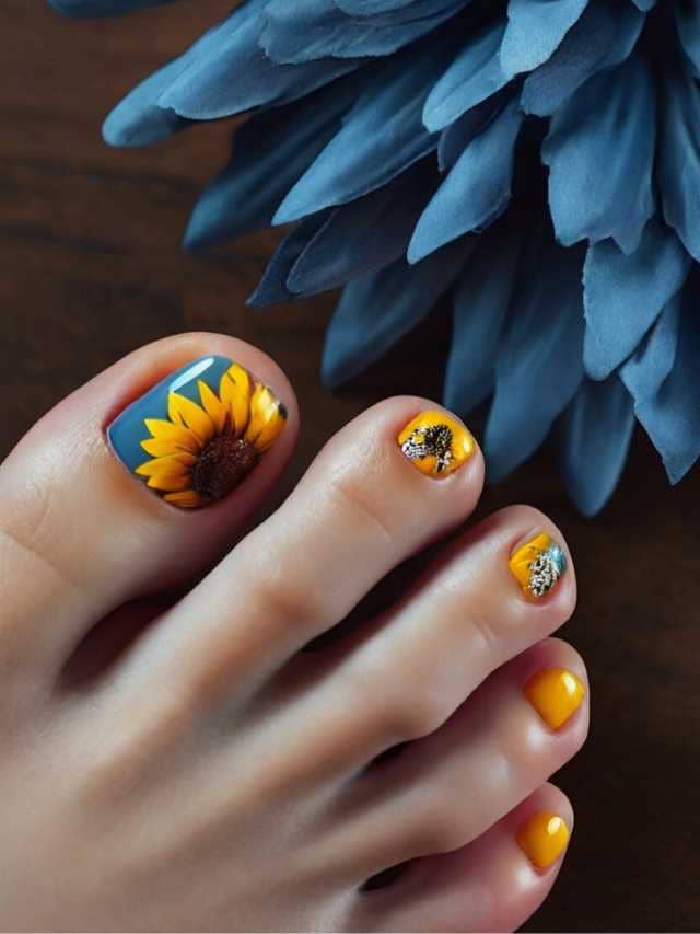 Sunflower Nails 1