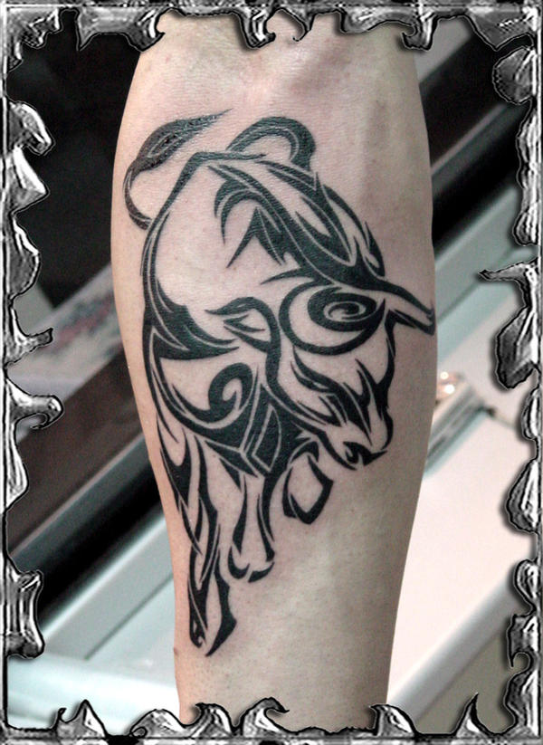 Tribal Ox Tattoo 1