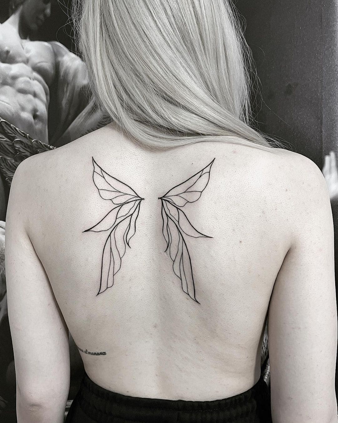Wing Back Tattoo Ideas 3