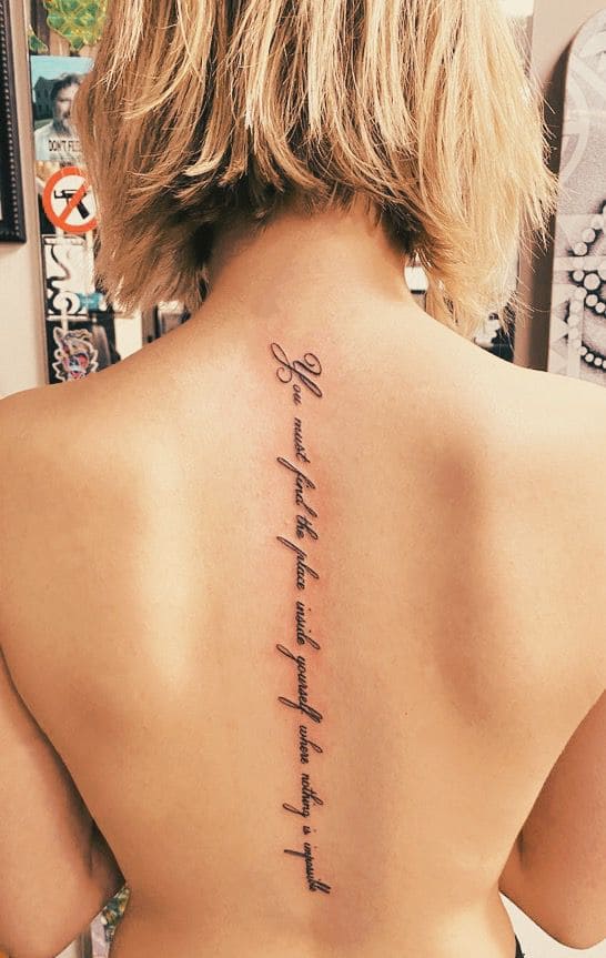 Women Quote Tattoos For Back Area 2
