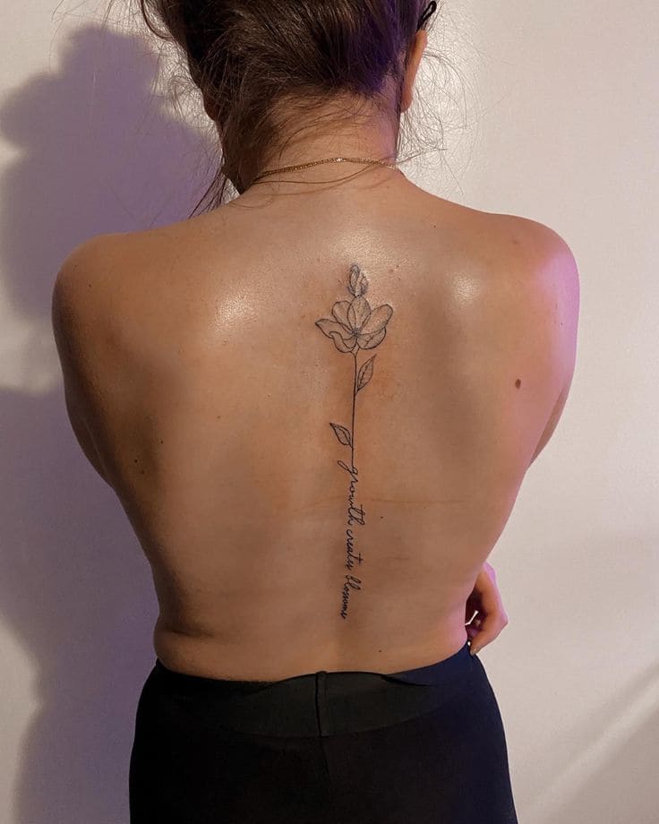 Women Quote Tattoos For Back Area 3