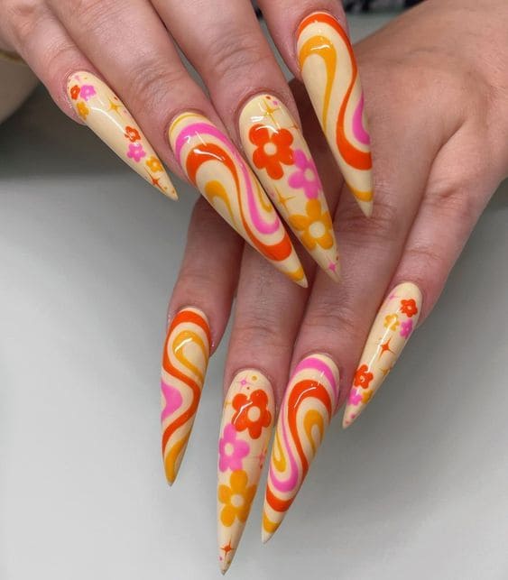 Cool Floral Nails 5