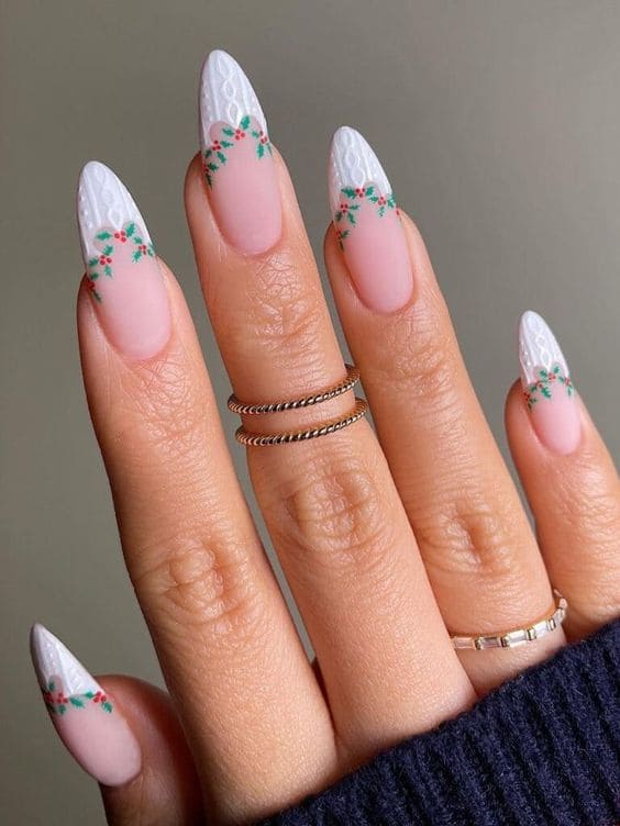 Cozy Sweater French Manicure 1