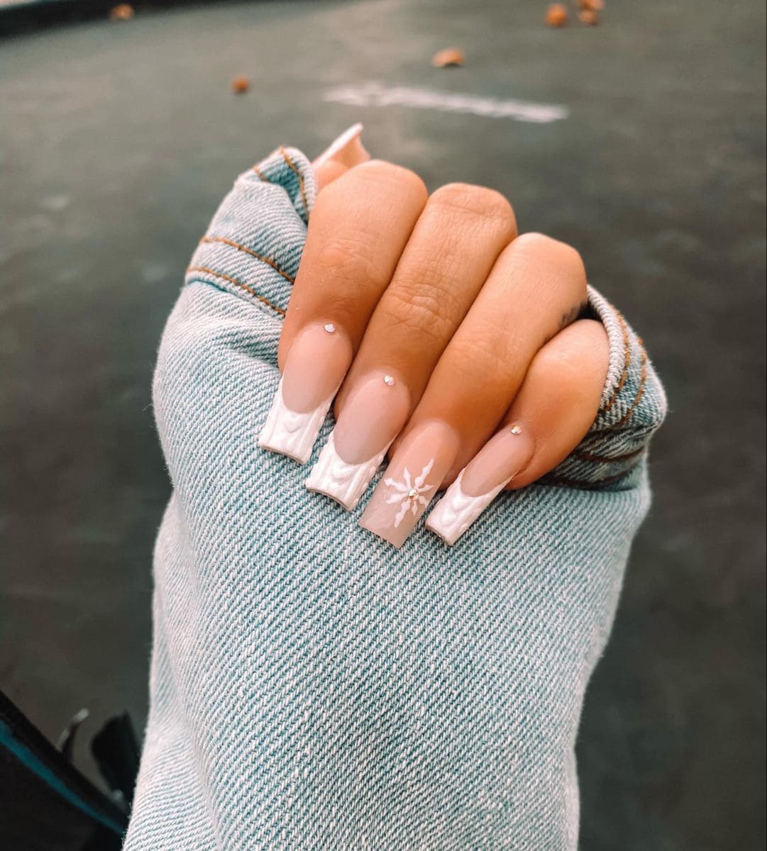 Cozy Sweater French Manicure 2
