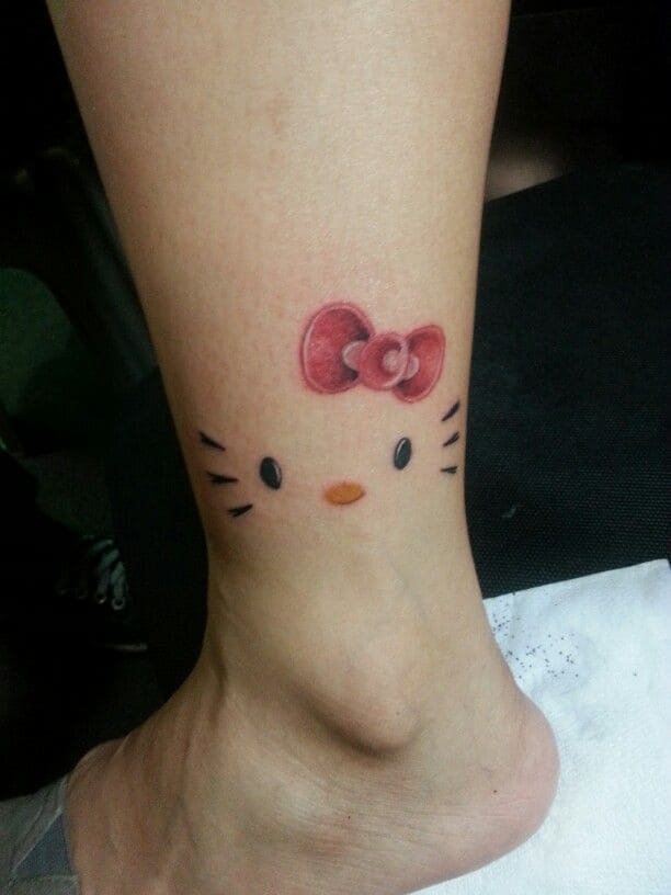Hello Kitty Bow Tattoos 1