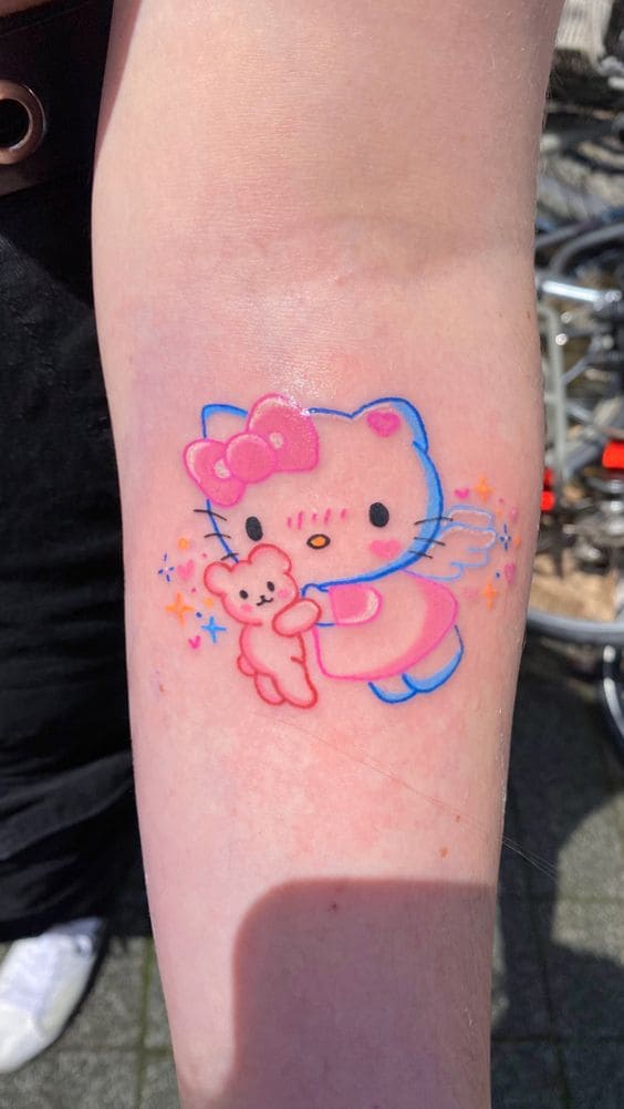 Hello Kitty Bow Tattoos 4