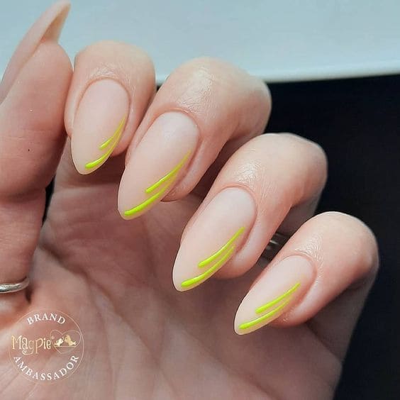 Lemon Nude Nails 2