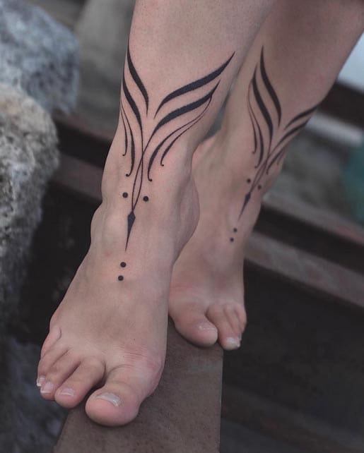 Modern Abstract Inks On Foot For Women 3