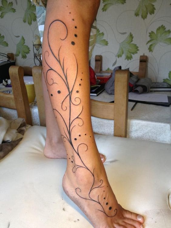 Modern Abstract Inks On Foot For Women 4