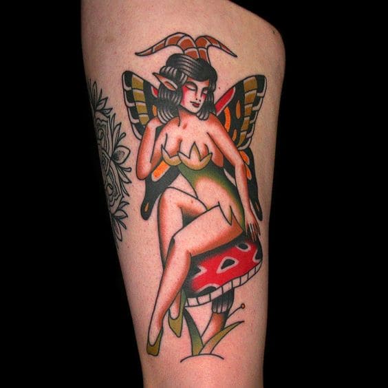 Neo Traditional Pixie Tattoo For Women Ideas 2