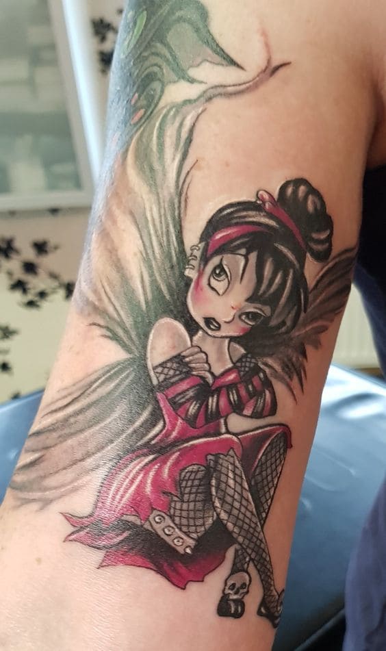 Neo Traditional Pixie Tattoo For Women Ideas 4