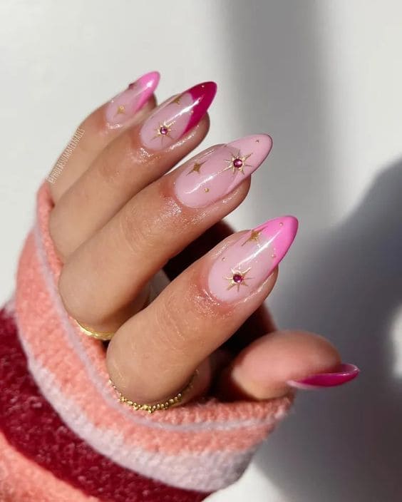 Pink Girly Acrylic Nails 4