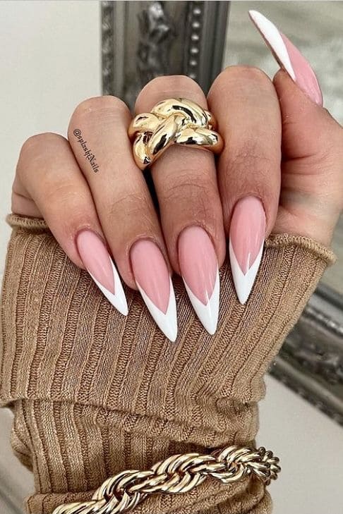 Pointy French Nails 1