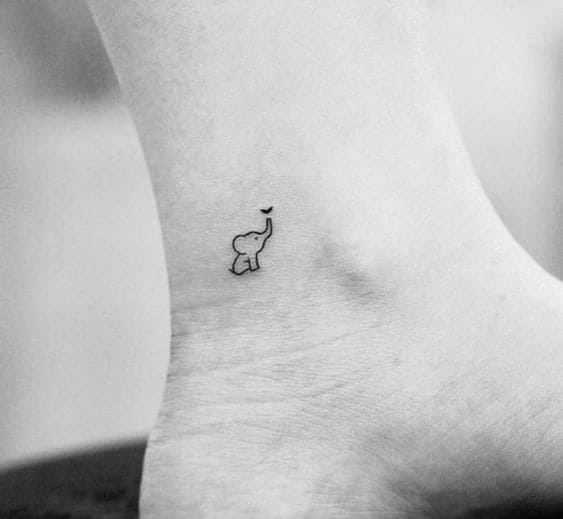Tiny Minimalist Cute Animal Tattoo Designs 1