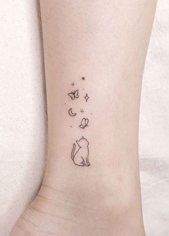 Tiny Minimalist Cute Animal Tattoo Designs 5