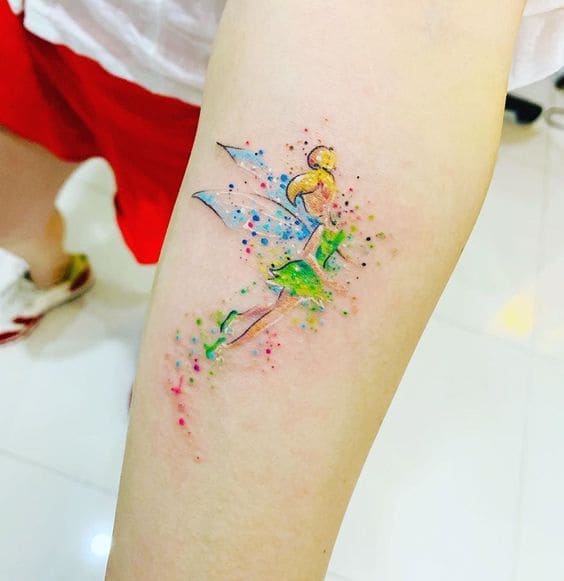 Watercolor Pixie Tattoos 2