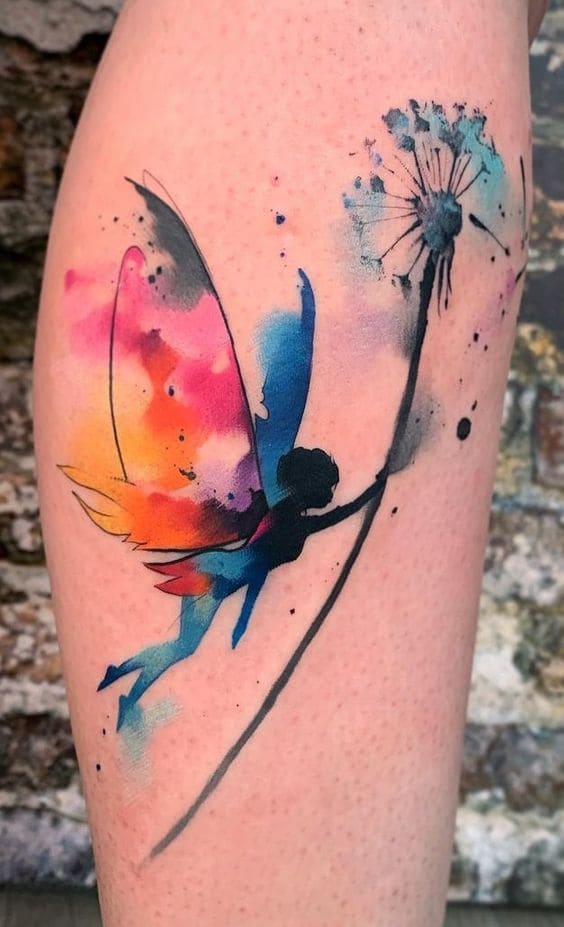 Watercolor Pixie Tattoos 3