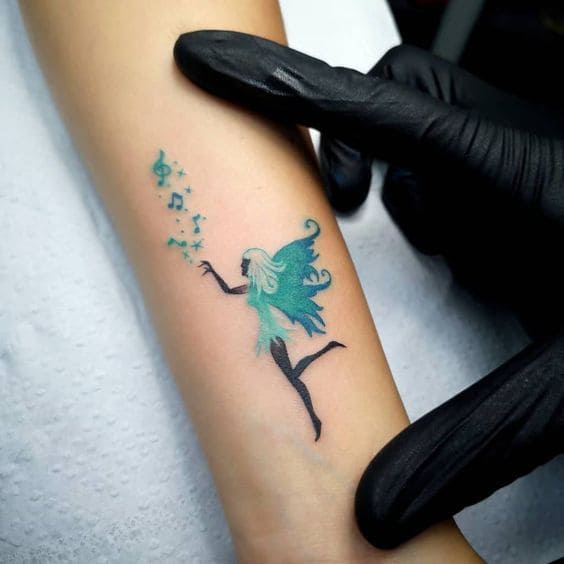 Watercolor Pixie Tattoos 4