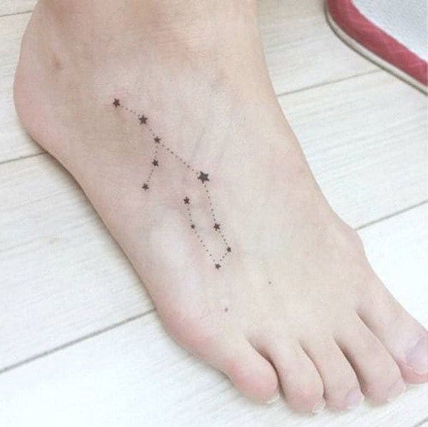 Zodiac Sign Tattoos On Foot 2