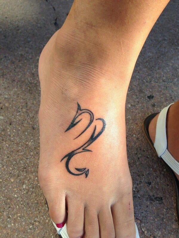Zodiac Sign Tattoos On Foot 3