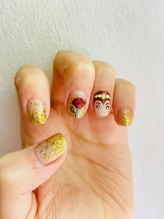 Beauty And The Beast Nails 1