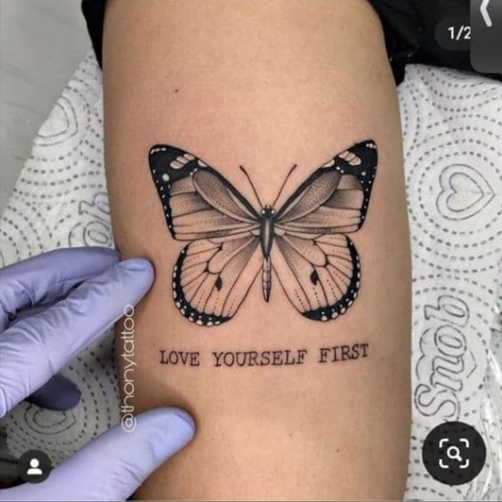 Butterfly Quote Tattoos 1