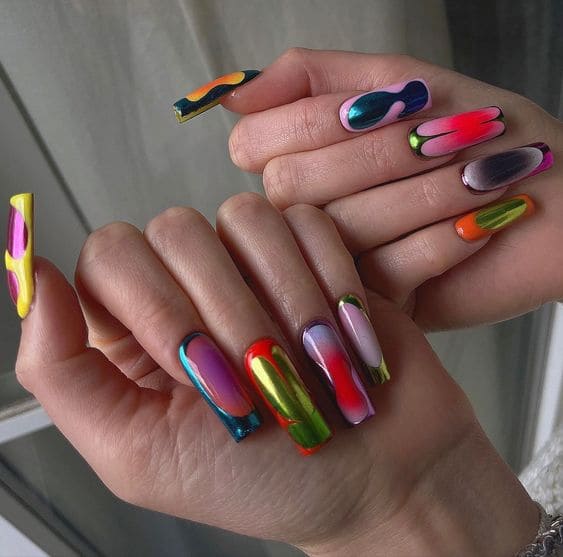 Chromatic Aura Nails 2