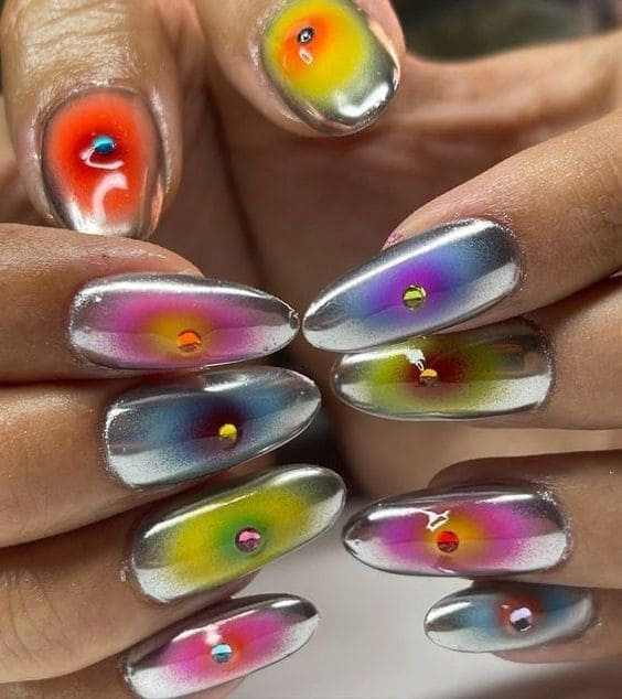 Chromatic Aura Nails 6