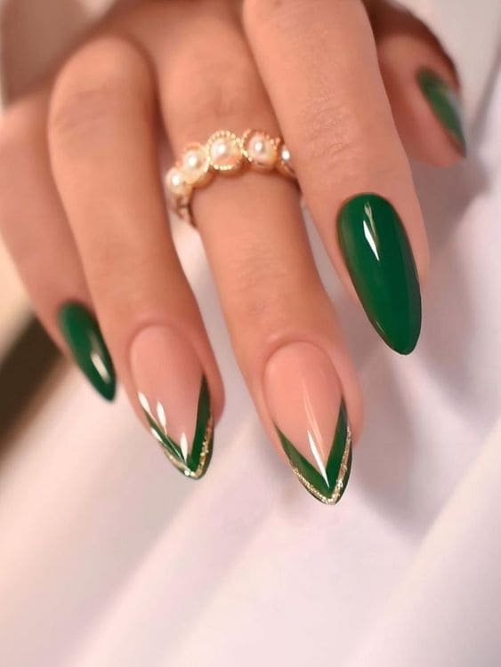 Classy Green Manicures 3