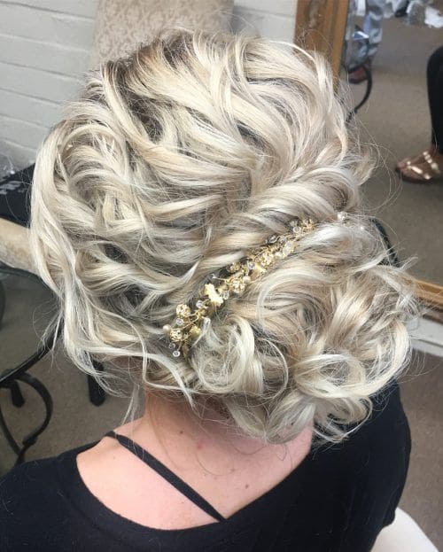 Curly Blonde Updo 1