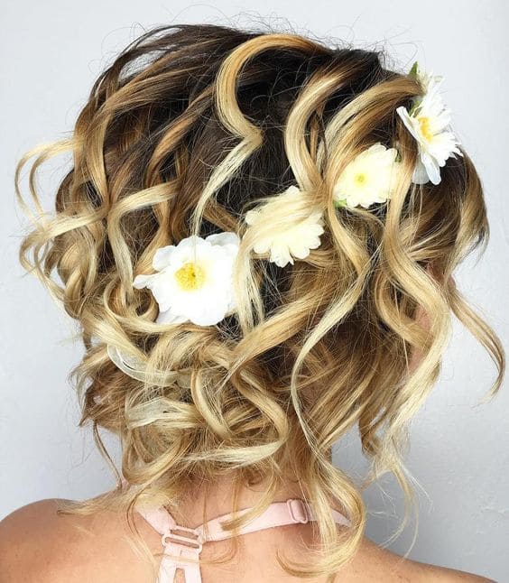 Curly Blonde Updo 2