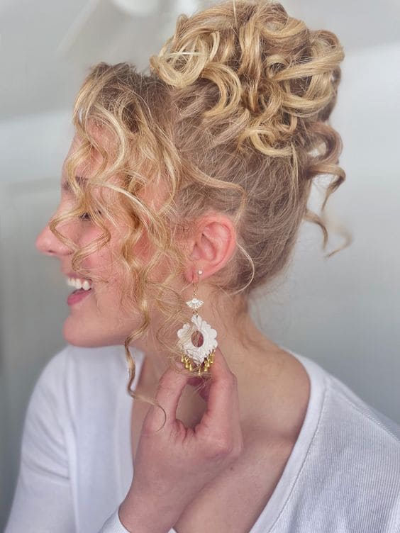 Curly Blonde Updo 3