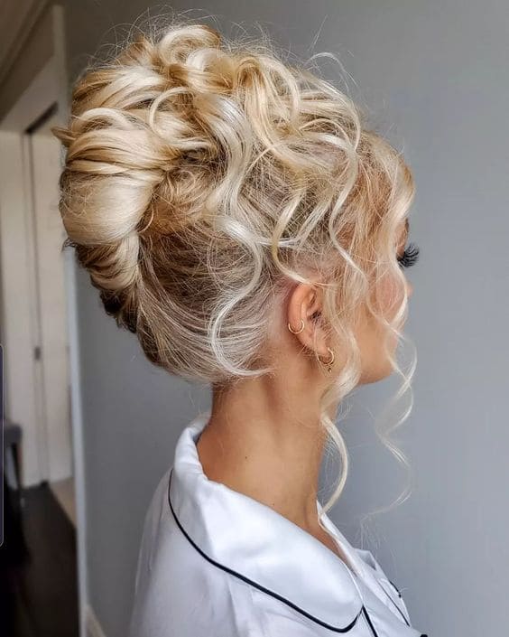 Curly Blonde Updo 4