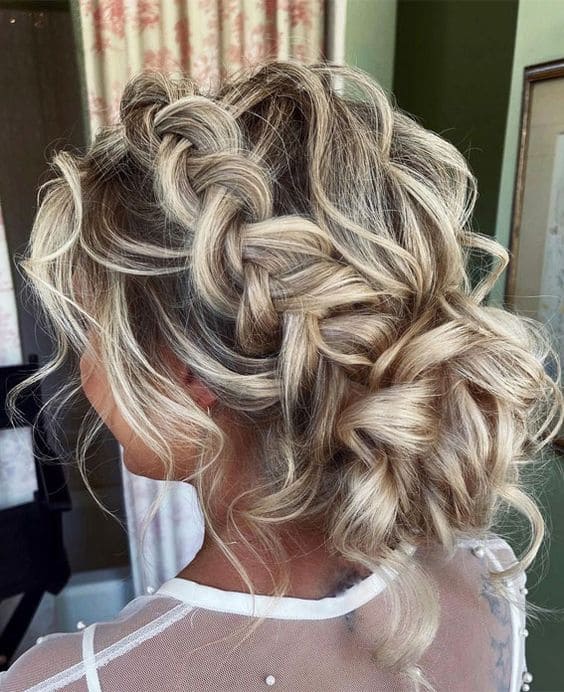 Curly Blonde Updo 6