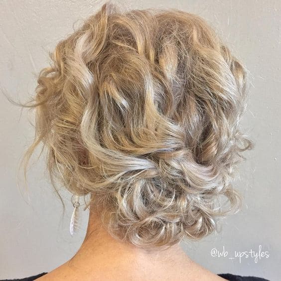 Curly Blonde Updo 8