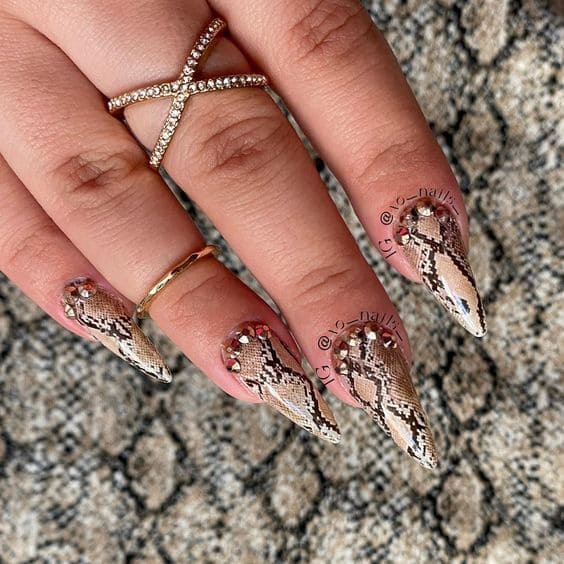 Enchanting Snakeskin Manicure 6