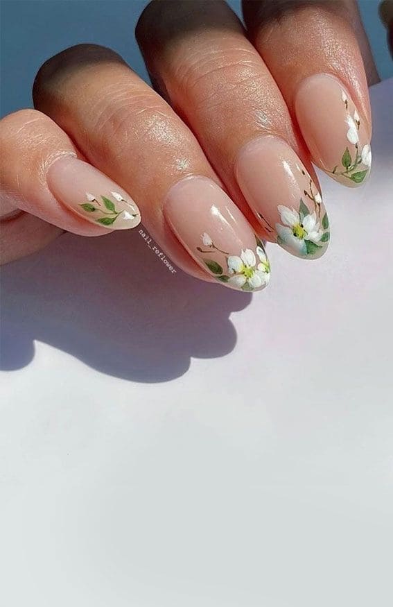 Floral French Tips 6