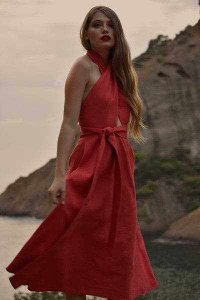 Formal Linen Dress 1